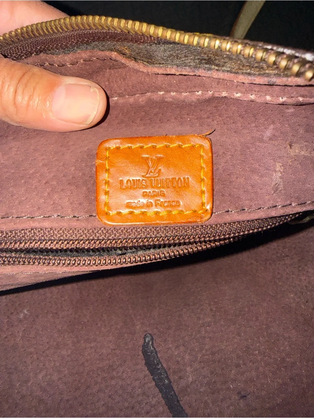 Louis Vuitton Monogram Canvas Messenger Bag with Tan Accents